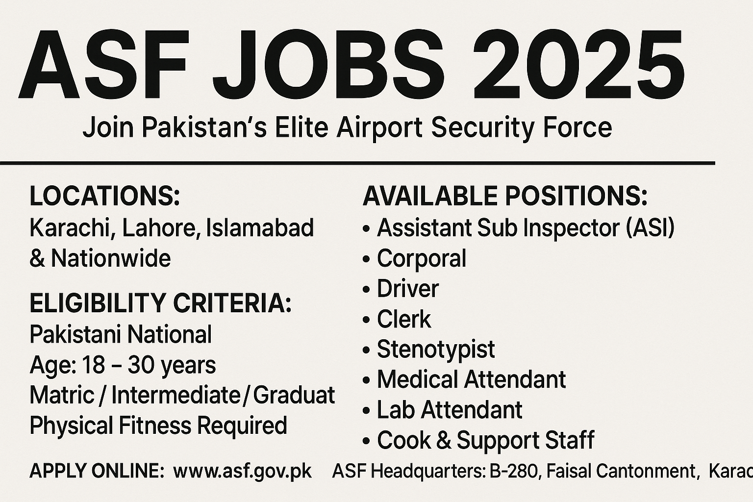 ASF Jobs in 2025